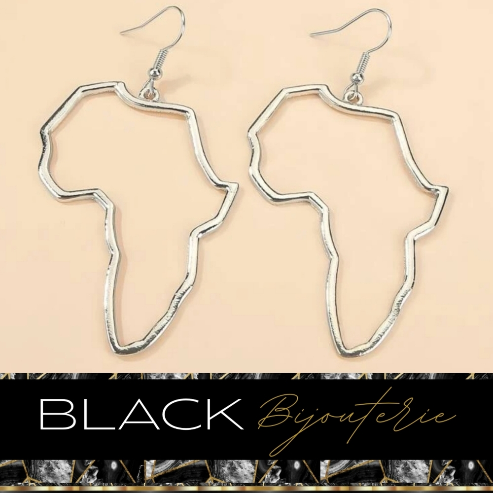 New silver Africa earrings
